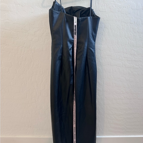 House of CB "Luanne" black vegan leather dress - Picture 6 of 8